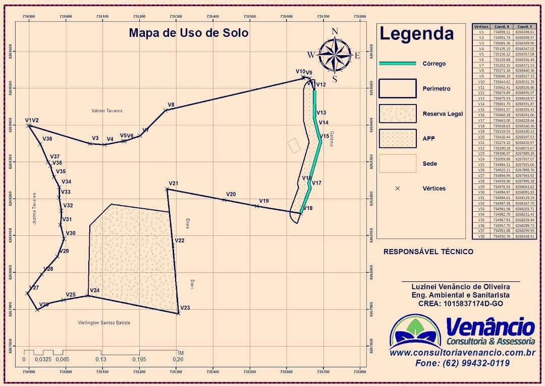 Mapa de uso de solo. Faça seu orçamento conosco